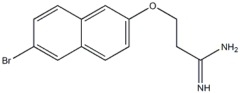 3-[(6-bromo-2-naphthyl)oxy]propanimidamide Struktur