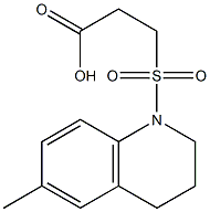 3-[(6-methyl-1,2,3,4-tetrahydroquinoline-1-)sulfonyl]propanoic acid Struktur