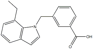 3-[(7-ethyl-1H-indol-1-yl)methyl]benzoic acid Struktur