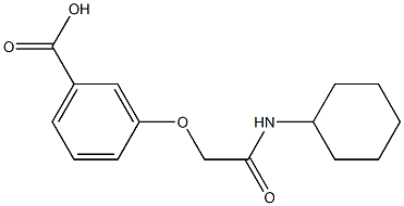 3-[(cyclohexylcarbamoyl)methoxy]benzoic acid Struktur