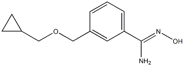 3-[(cyclopropylmethoxy)methyl]-N'-hydroxybenzene-1-carboximidamide Struktur