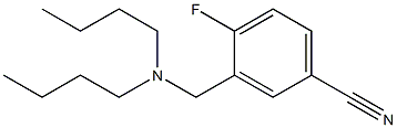 3-[(dibutylamino)methyl]-4-fluorobenzonitrile Struktur