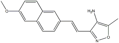 3-[(E)-2-(6-methoxy-2-naphthyl)vinyl]-5-methylisoxazol-4-amine Struktur