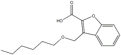 3-[(hexyloxy)methyl]-1-benzofuran-2-carboxylic acid Struktur