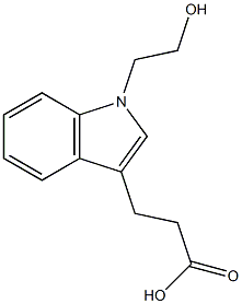 3-[1-(2-hydroxyethyl)-1H-indol-3-yl]propanoic acid Struktur