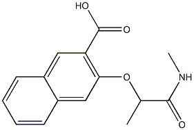 3-[1-(methylcarbamoyl)ethoxy]naphthalene-2-carboxylic acid Struktur