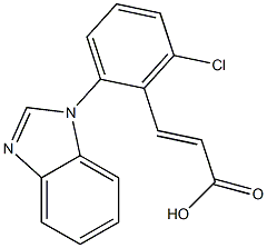 3-[2-(1H-1,3-benzodiazol-1-yl)-6-chlorophenyl]prop-2-enoic acid Struktur