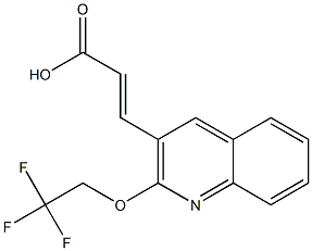 3-[2-(2,2,2-trifluoroethoxy)quinolin-3-yl]prop-2-enoic acid Struktur