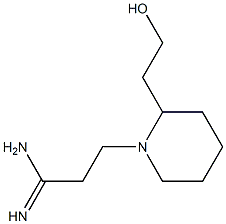 3-[2-(2-hydroxyethyl)piperidin-1-yl]propanimidamide Struktur