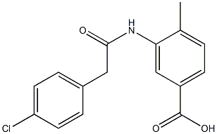 3-[2-(4-chlorophenyl)acetamido]-4-methylbenzoic acid Struktur