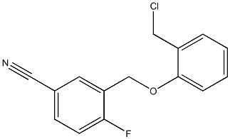 3-[2-(chloromethyl)phenoxymethyl]-4-fluorobenzonitrile Struktur