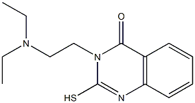 3-[2-(diethylamino)ethyl]-2-sulfanyl-3,4-dihydroquinazolin-4-one Struktur