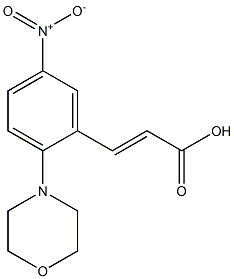 3-[2-(morpholin-4-yl)-5-nitrophenyl]prop-2-enoic acid Struktur