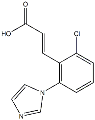 3-[2-chloro-6-(1H-imidazol-1-yl)phenyl]prop-2-enoic acid Struktur