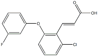 3-[2-chloro-6-(3-fluorophenoxy)phenyl]prop-2-enoic acid Struktur