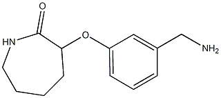 3-[3-(aminomethyl)phenoxy]azepan-2-one Struktur