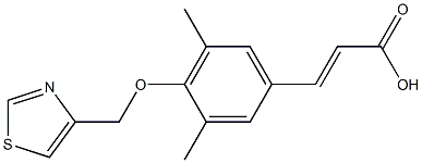 3-[3,5-dimethyl-4-(1,3-thiazol-4-ylmethoxy)phenyl]prop-2-enoic acid Struktur