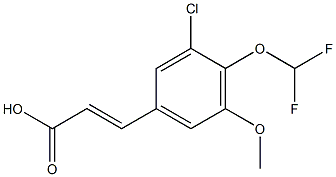 3-[3-chloro-4-(difluoromethoxy)-5-methoxyphenyl]prop-2-enoic acid Struktur