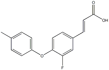 3-[3-fluoro-4-(4-methylphenoxy)phenyl]prop-2-enoic acid Struktur