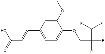 3-[3-methoxy-4-(2,2,3,3-tetrafluoropropoxy)phenyl]prop-2-enoic acid Struktur