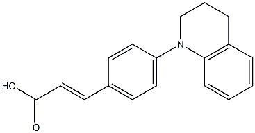 3-[4-(1,2,3,4-tetrahydroquinolin-1-yl)phenyl]prop-2-enoic acid Struktur