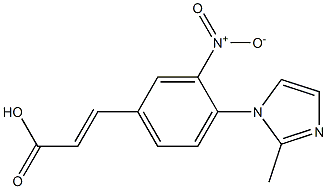 3-[4-(2-methyl-1H-imidazol-1-yl)-3-nitrophenyl]prop-2-enoic acid Struktur