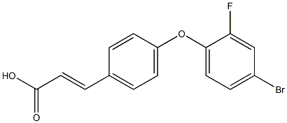 3-[4-(4-bromo-2-fluorophenoxy)phenyl]prop-2-enoic acid Struktur