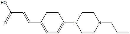 3-[4-(4-propylpiperazin-1-yl)phenyl]prop-2-enoic acid Struktur