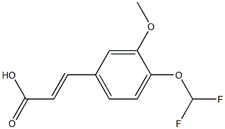 3-[4-(difluoromethoxy)-3-methoxyphenyl]prop-2-enoic acid Struktur