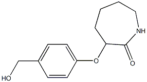 3-[4-(hydroxymethyl)phenoxy]azepan-2-one Struktur