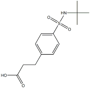 3-[4-(tert-butylsulfamoyl)phenyl]propanoic acid Struktur