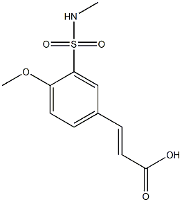 3-[4-methoxy-3-(methylsulfamoyl)phenyl]prop-2-enoic acid Struktur