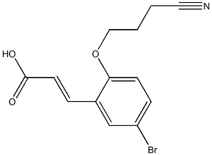 3-[5-bromo-2-(3-cyanopropoxy)phenyl]prop-2-enoic acid Struktur