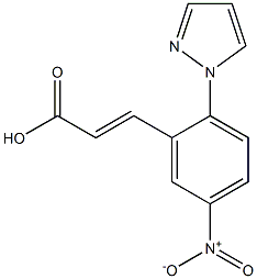 3-[5-nitro-2-(1H-pyrazol-1-yl)phenyl]prop-2-enoic acid Struktur