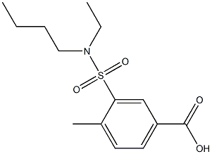 3-[butyl(ethyl)sulfamoyl]-4-methylbenzoic acid Struktur