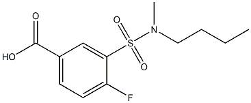 3-[butyl(methyl)sulfamoyl]-4-fluorobenzoic acid Struktur