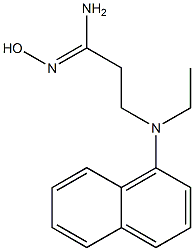 3-[ethyl(naphthalen-1-yl)amino]-N'-hydroxypropanimidamide Struktur