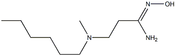 3-[hexyl(methyl)amino]-N'-hydroxypropanimidamide Struktur