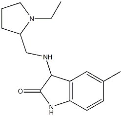 3-{[(1-ethylpyrrolidin-2-yl)methyl]amino}-5-methyl-2,3-dihydro-1H-indol-2-one Struktur