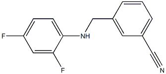 3-{[(2,4-difluorophenyl)amino]methyl}benzonitrile Struktur