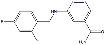 3-{[(2,4-difluorophenyl)methyl]amino}benzamide Struktur