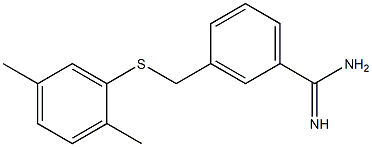 3-{[(2,5-dimethylphenyl)sulfanyl]methyl}benzene-1-carboximidamide Struktur