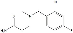 3-{[(2-chloro-4-fluorophenyl)methyl](methyl)amino}propanethioamide Struktur