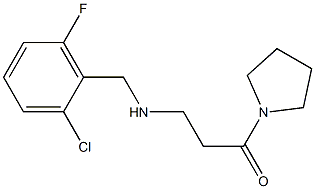 3-{[(2-chloro-6-fluorophenyl)methyl]amino}-1-(pyrrolidin-1-yl)propan-1-one Struktur