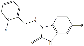 3-{[(2-chlorophenyl)methyl]amino}-6-fluoro-2,3-dihydro-1H-indol-2-one Struktur