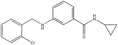 3-{[(2-chlorophenyl)methyl]amino}-N-cyclopropylbenzamide Struktur