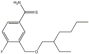 3-{[(2-ethylhexyl)oxy]methyl}-4-fluorobenzene-1-carbothioamide Struktur