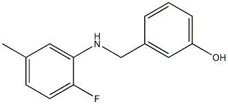 3-{[(2-fluoro-5-methylphenyl)amino]methyl}phenol Struktur