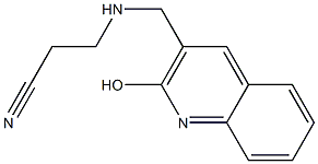 3-{[(2-hydroxyquinolin-3-yl)methyl]amino}propanenitrile Struktur