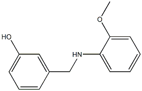 3-{[(2-methoxyphenyl)amino]methyl}phenol Struktur